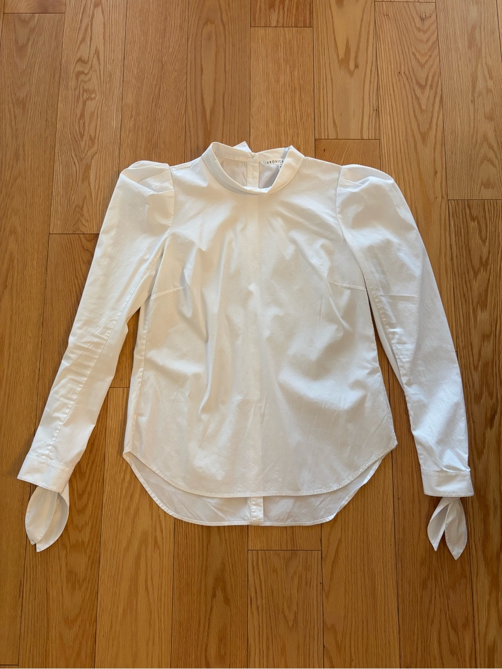 Veronica Beard White Puff-Sleeve Shirt